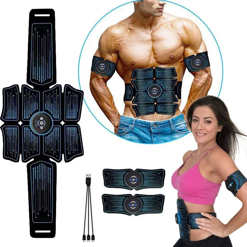 Muscle Stimulator Massager Abdominal Trainer Belt Body Slimming Massage Smart Fitness Training Electric Weight Loss Stickers | Спорт и