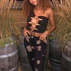 Майка женская на одно плечо, пикантный уличный Топ без рукавов, с вырезами, Клубная одежда, лето 2021