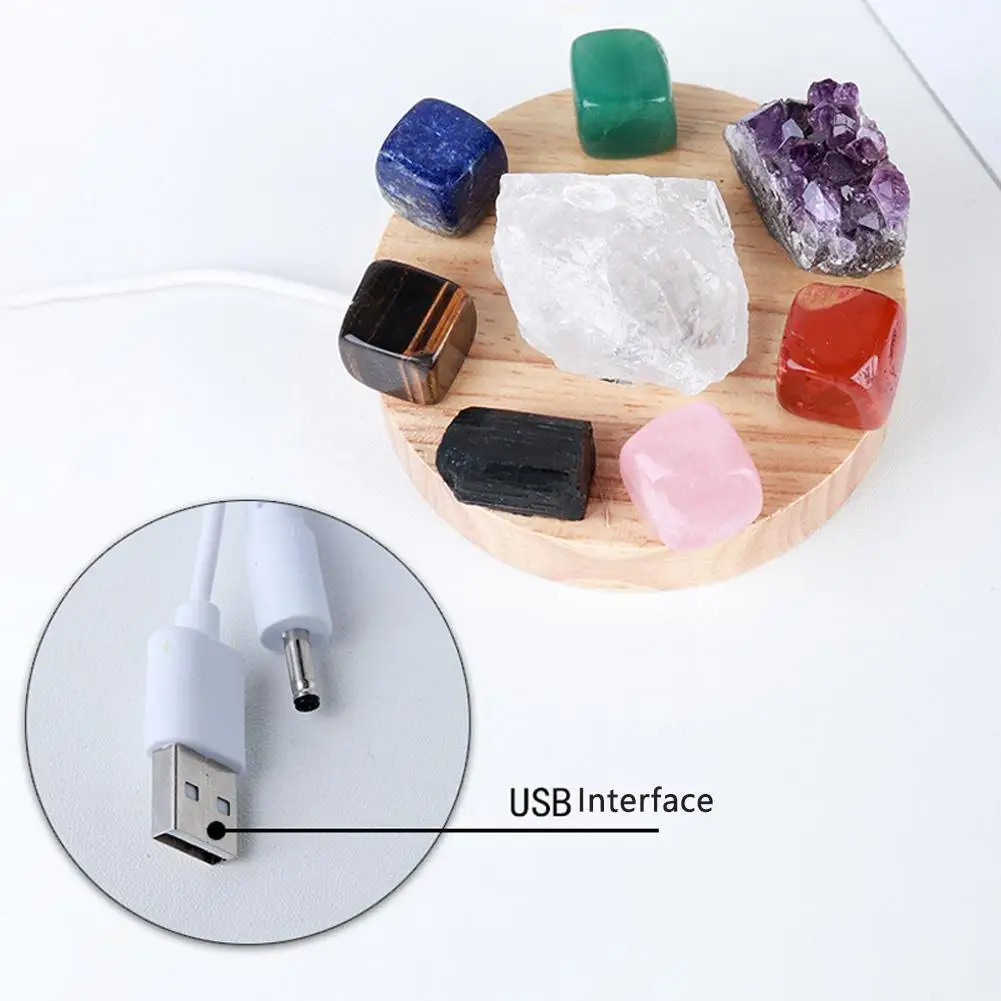 1 комплект натуральный кристалл семь цветов чакра терапия камень отделка Аметист