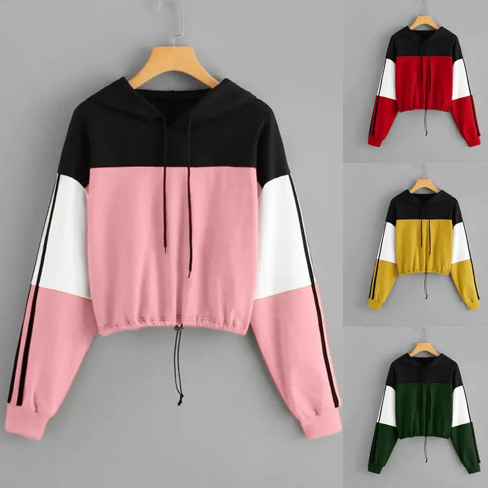 Осенне зимний свитер для девочек вязаный пуловер с капюшоном яркий цвет Женский