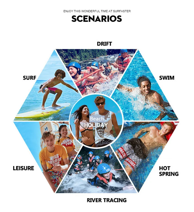 

Summer Men's Beach Pants Print Loose Casual Shorts Outdoor Sports Breathable Trousers Swimming Pool Short Pant with pockets