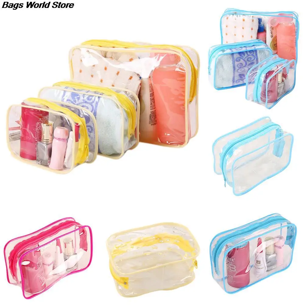 1pc Jelly Plastic Transparent Organizer bags Cosmetic Bags Makeup Casual Travel Waterproof Toiletry Wash Bathing Storage bag | Багаж и