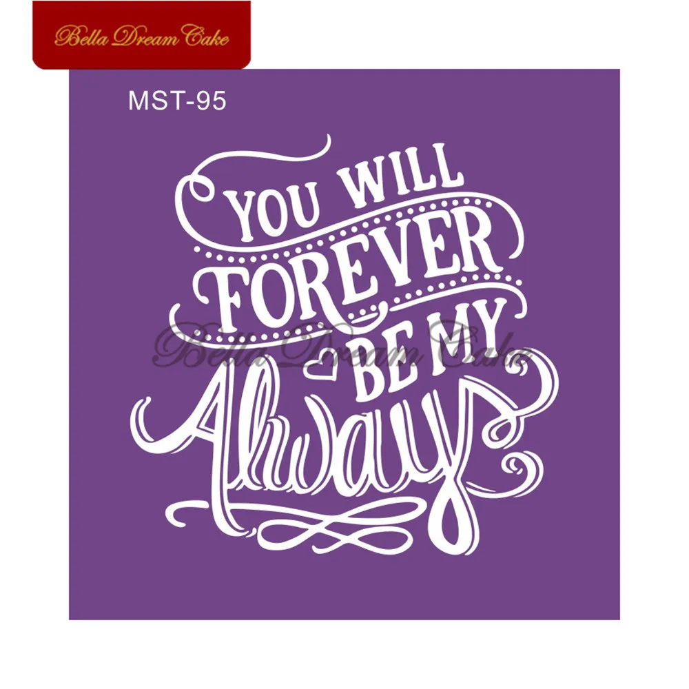 Сетчатый трафарет с надписью You Forever Be My Always кружевная форма для помадки