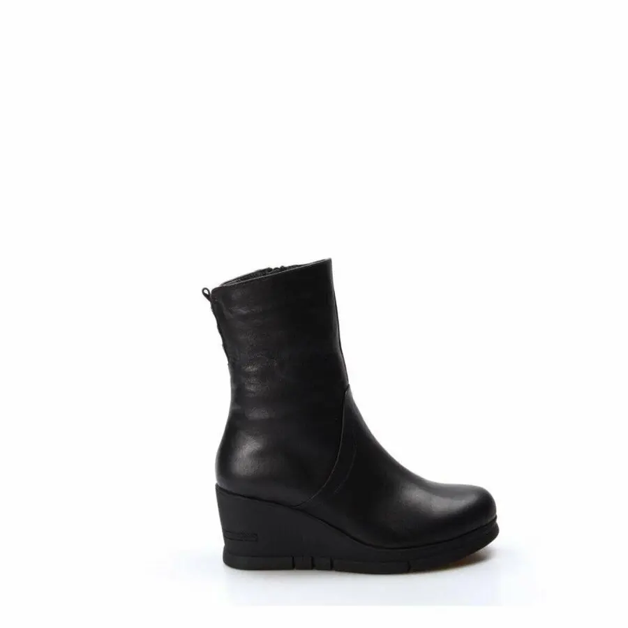 

Women Boots Fast Step Genuine Leather & Shearling Women'S Boots With Heel 064 Kza1039