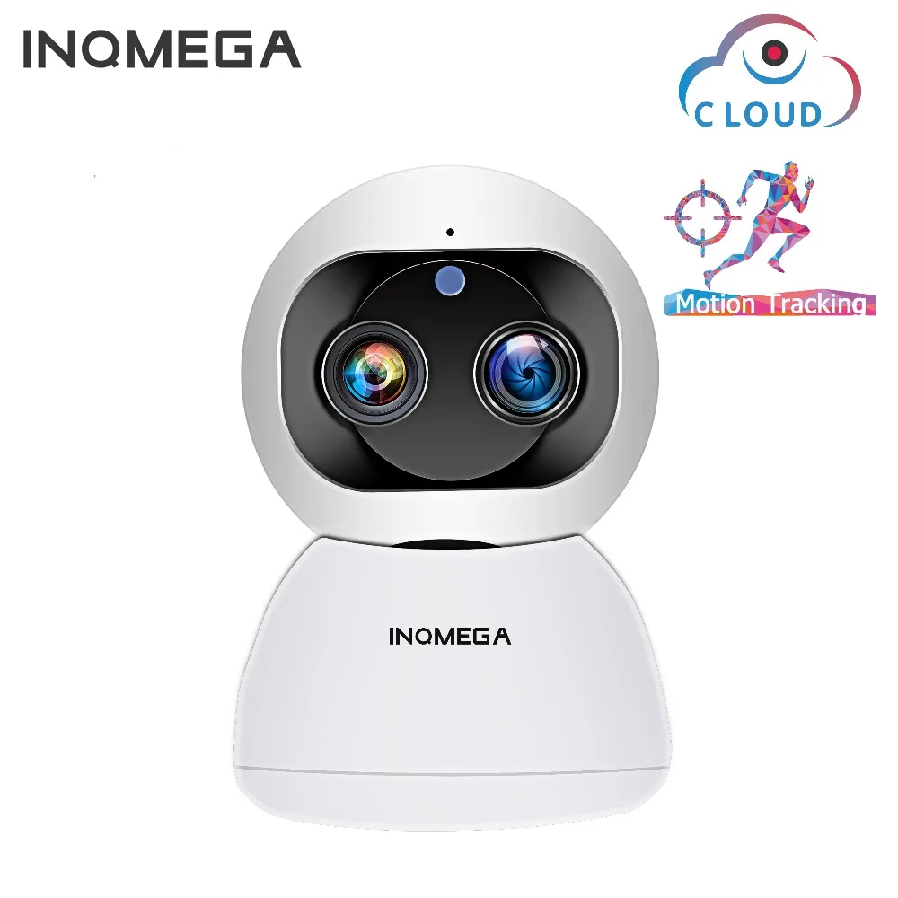 

INQMEGA 1080P Dual-Lens Wireless Wifi Camera 2MP Cloud Auto Tracking IP Camera Indoor Home Security Surveillance CCTV Network Ca