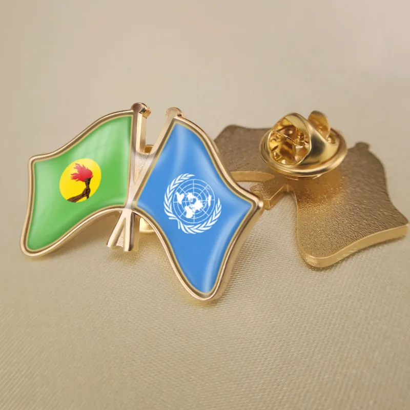 Заир и ООН перекрестные двойные искусственные броши