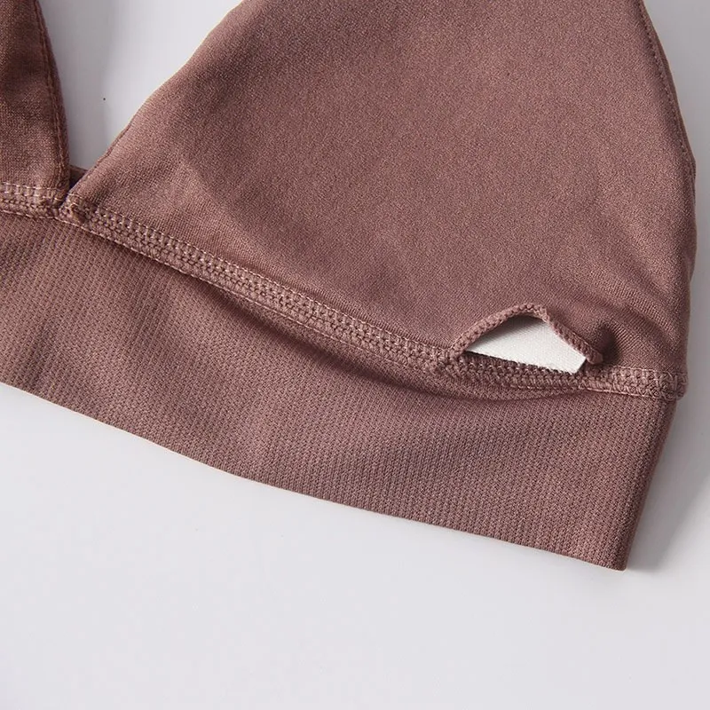 

Comfort Wireless Female Underwear Sexy Deep V Bras Women Push Up Seamless Bra