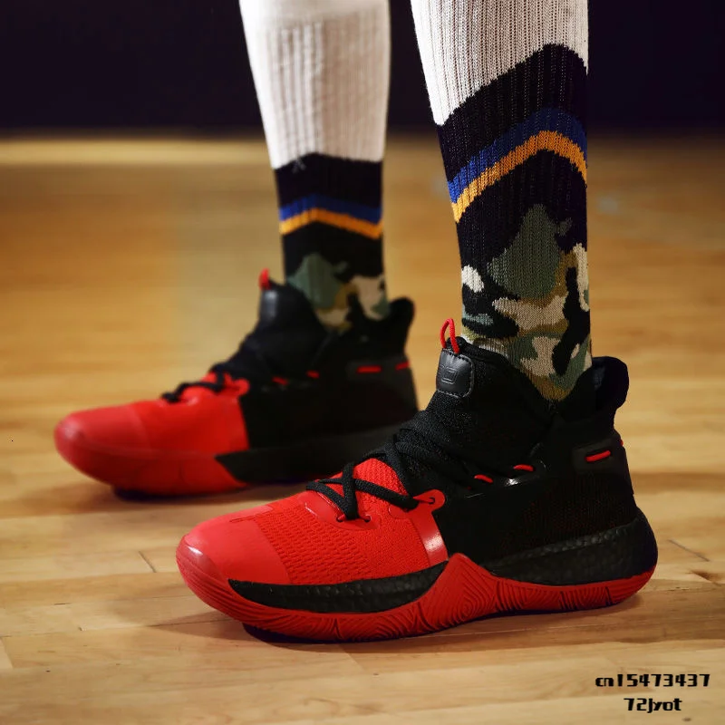 

High Quality Breathable Basketball Shoes Men Sneakers Non-slip Wear-resistant Couple Models