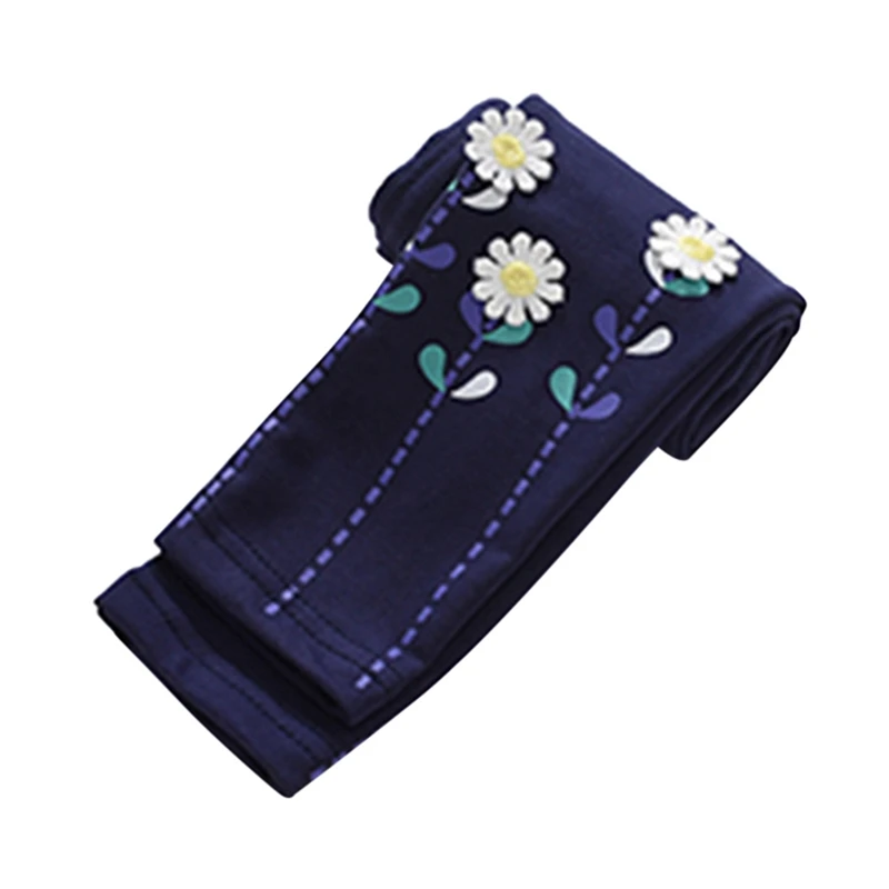 От 2 до 7 лет леггинсы для девочек брюки принцессы с милыми цветами детей Теплые