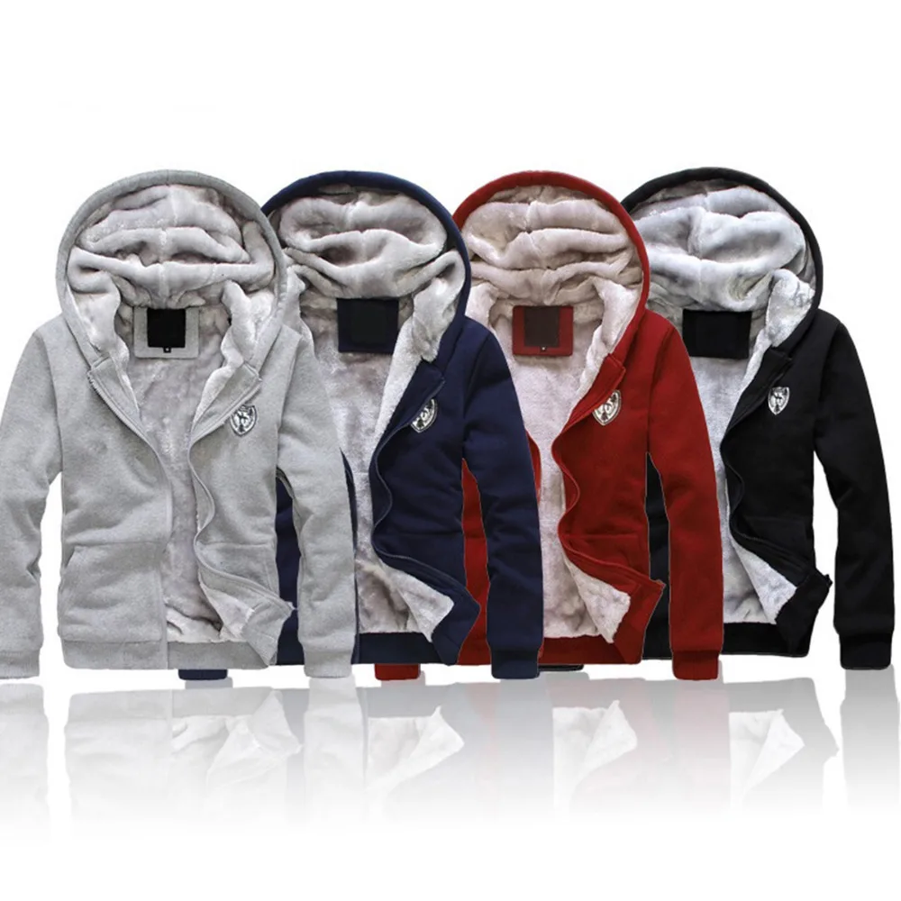 Толстые теплые спортивные костюмы для мужчин модные бархатные комплект из 2