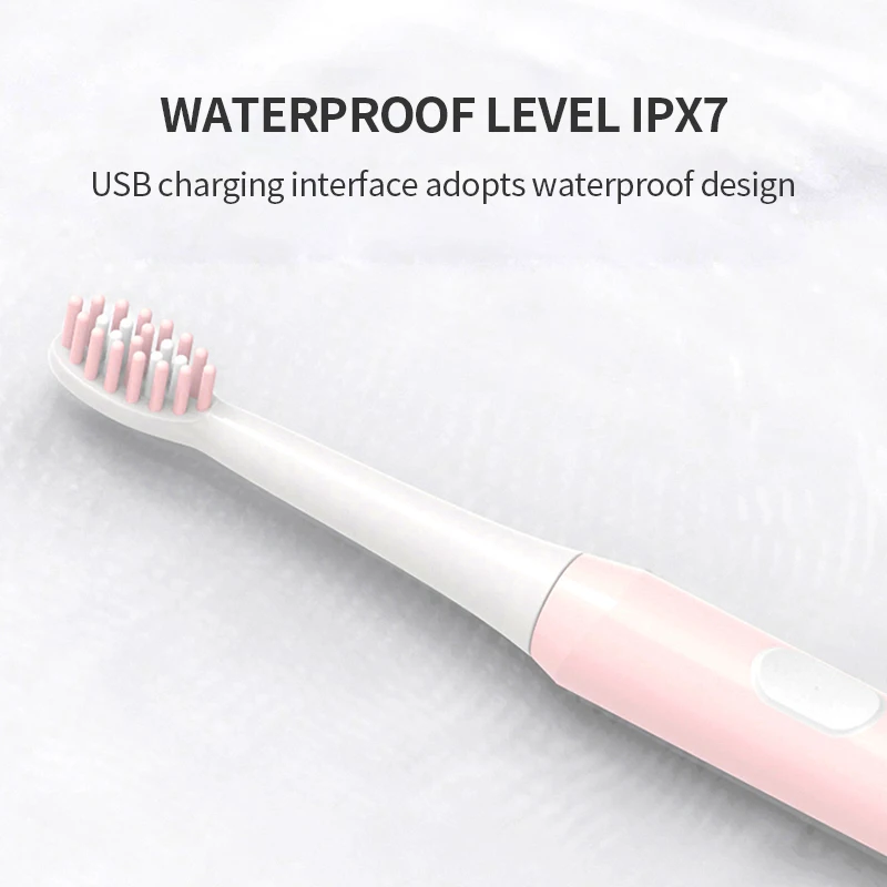 

Sonic Electric Toothbrush Rechargeable Tooth Brushes Washable Electronic Whitening Teeth Brush Adult Timer Brush three color