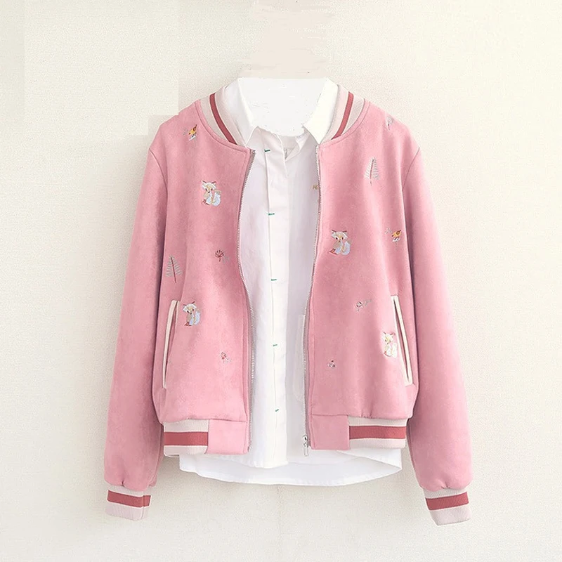 Женская бейсбольная форма с длинными рукавами повседневная короткая куртка в