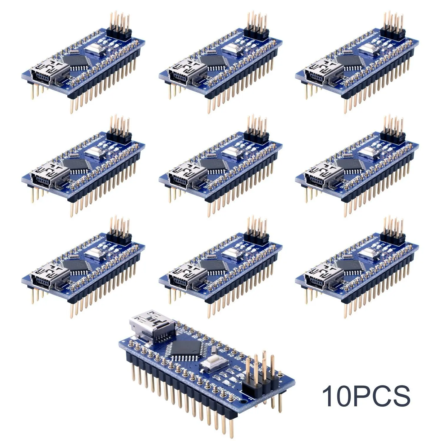 I2C IIC 10PCS Mini Nano V3.0 Atmega328P 5V 16M Micro Controller Board Module For Arduino