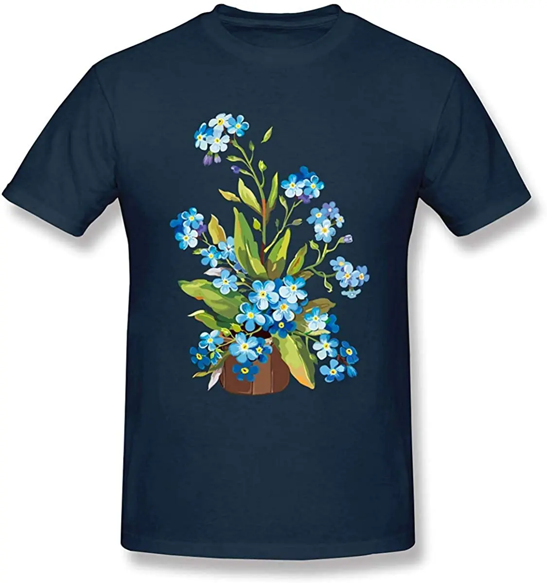 

Men's Sakura Spring Bouquet Short Sleeve Crew Neck Pinted Graphic T Shirts New T Shirts Summer 2020 Cotton Breathable Tshirt