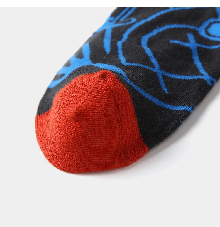 Women Christmas Harajuku Socks Women Hip Pop Style Cool Socks Winter Sock Vintage Print Colorful Knitted Long Socks