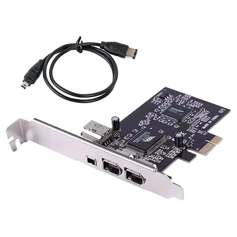 Плата PCIe Firewire для контроллера Windows 10 IEEE 1394 PCI Express 4 порта (3x6 контактов и 1x4 контакта)