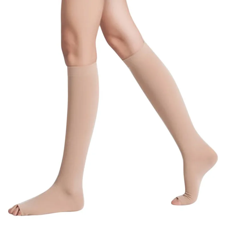 

Women And Men Toe Knee High Compression Socks Medical Calf Support Socks Graduated Compression Burn Fat M/L/XXL