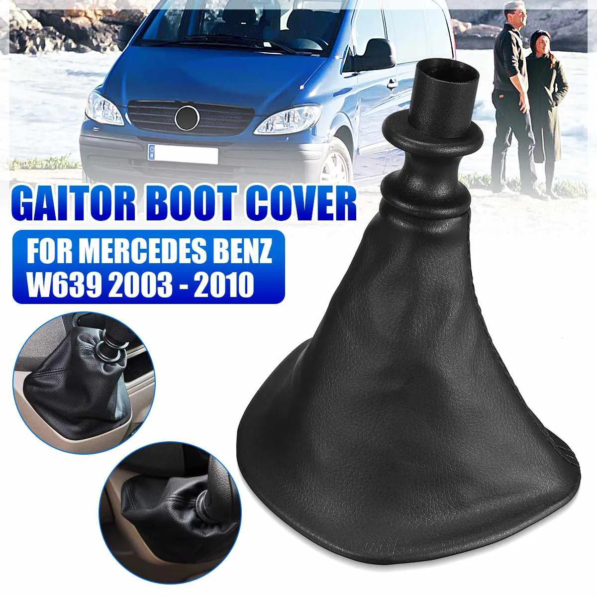 

PU Leather Car Gear Shift Gaitor Boot Cover Dust-proof Gaiter Boot Cover For Mercedes/Benz W639 VITO 2003-2010