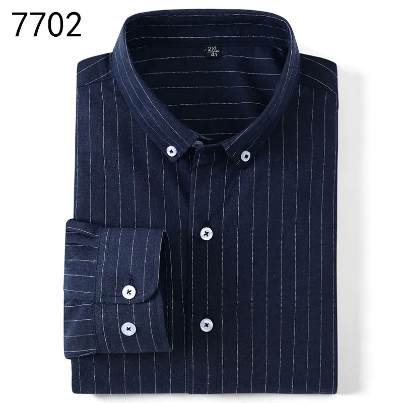 Мужская рубашка в клетку из 100% хлопка приталенная брендовая Повседневная Блузка