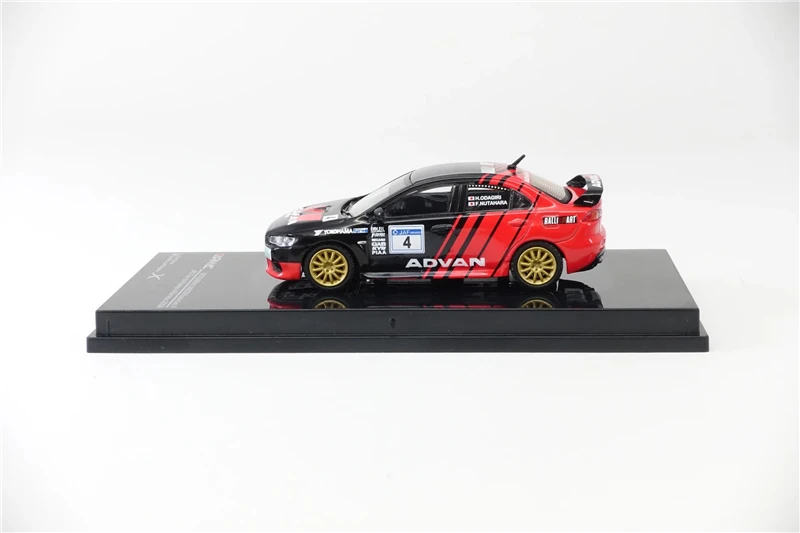 Tarmac работает 1: 64 Mitsubishi EVO X Advan гоночный литой модельный автомобиль