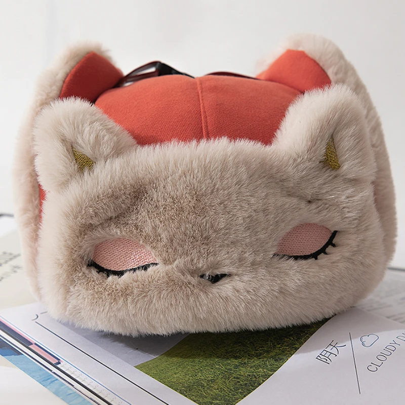 

HT4001 головной убор-бомбер, женская шапка-ушанка, плотная теплая Русская Шапка с мехом, Женская ветрозащитная модная Русская Шапка