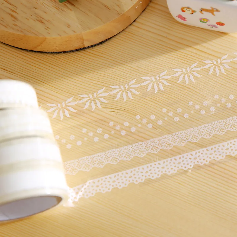 10 шт./партия белая кружевная пуля журнал васи лента декоративная клейкая Сделай