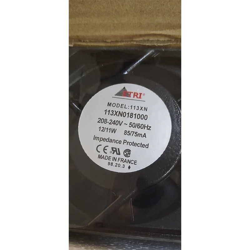

new ORIGIANL ETRII 113XN0181000 208-240V 12/11W 85/75MA 92*92*38MM FAN 6MONTHSWARANTY