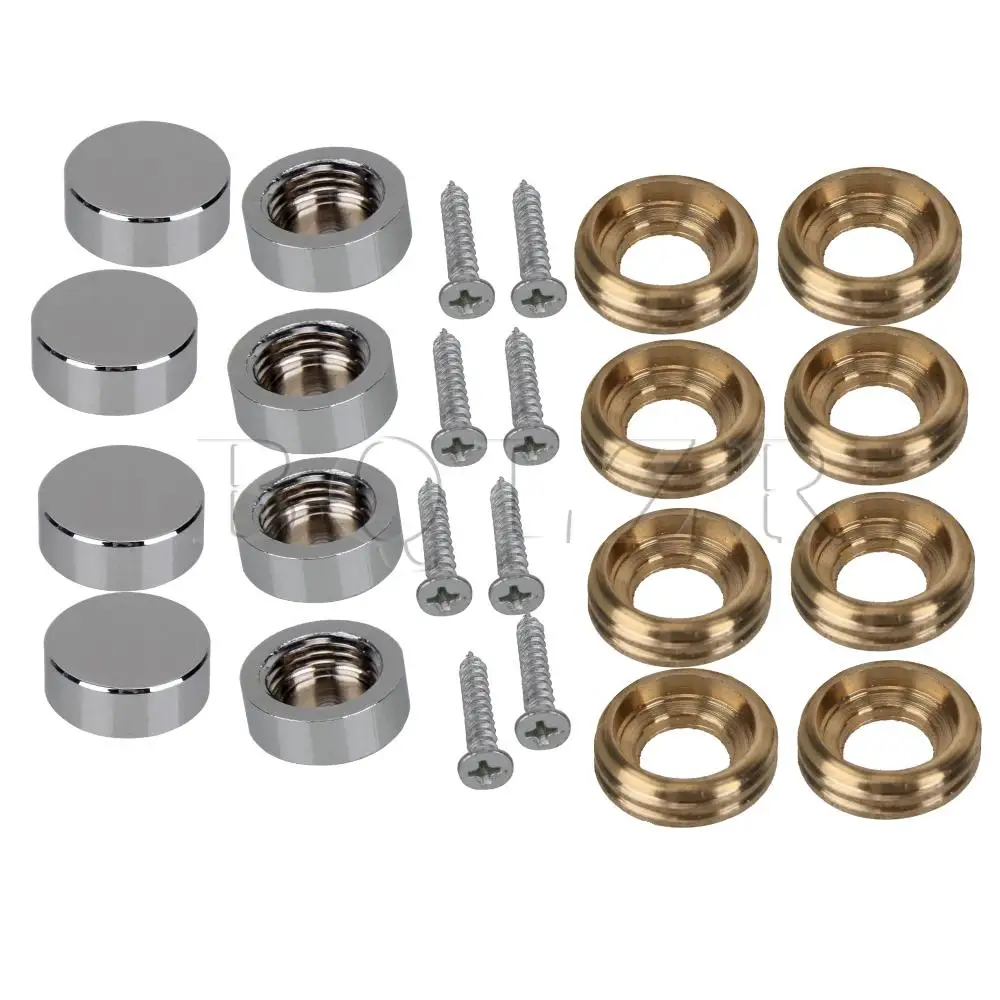 

BQLZR 8pcs Length 14mm Silver Advertising Table Mirror Nail Solid Copper Screw for Furniture