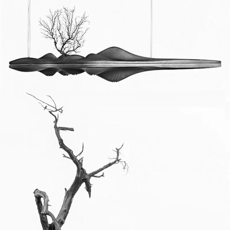 Чердак твердая деревянная люстра Китайская японская нордическая креативная