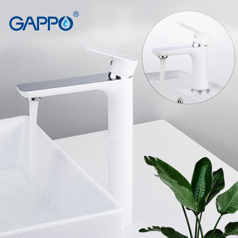 GAPPO смеситель для раковины белый хромированный Водопад смесители ванны латунный
