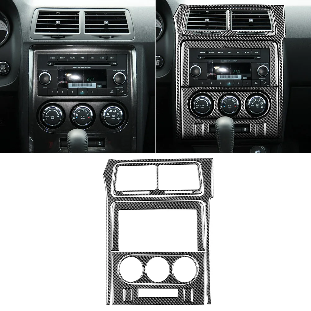

7pcs/set Car Interior Cover Trim Accessories A/C Navigation Panel Frame Decoration for Dodge Challenger 2008-2014