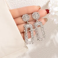 aprilwell trendy geometric pendant earrings for women vintage sparkling kpop earring fashion jewelry gifts pendientes kolczyki