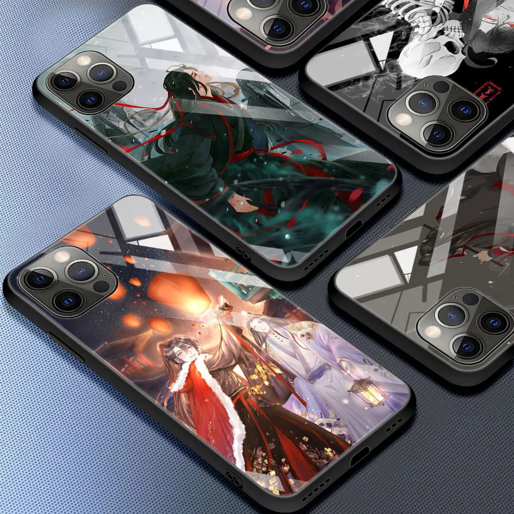 Чехол из закаленного стекла для Apple iPhone 11 7 12 Pro Max XR X 8 Plus XS MAX Mini 6 6S SE чехол телефона