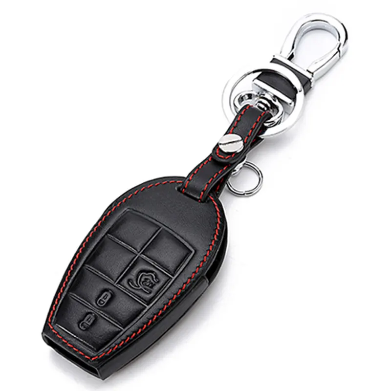 Leather Key Cases Fob Cover For Fiat Dodge Charger Dart Challenger Durango Jeep Grand Cherokee Chrysler 300 Smart Keys | Автомобили и