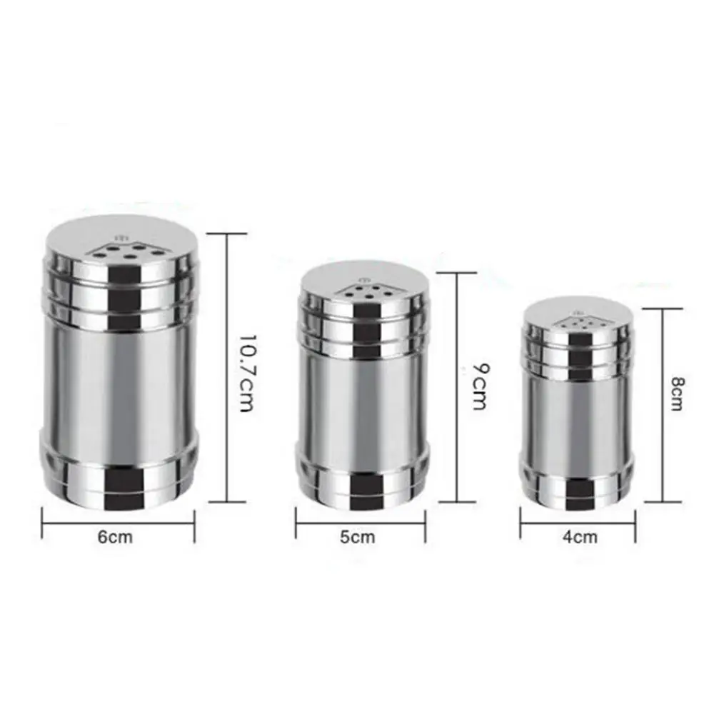 Банка для специй из нержавеющей стали шейкер соли сахара перца бутылка приправ