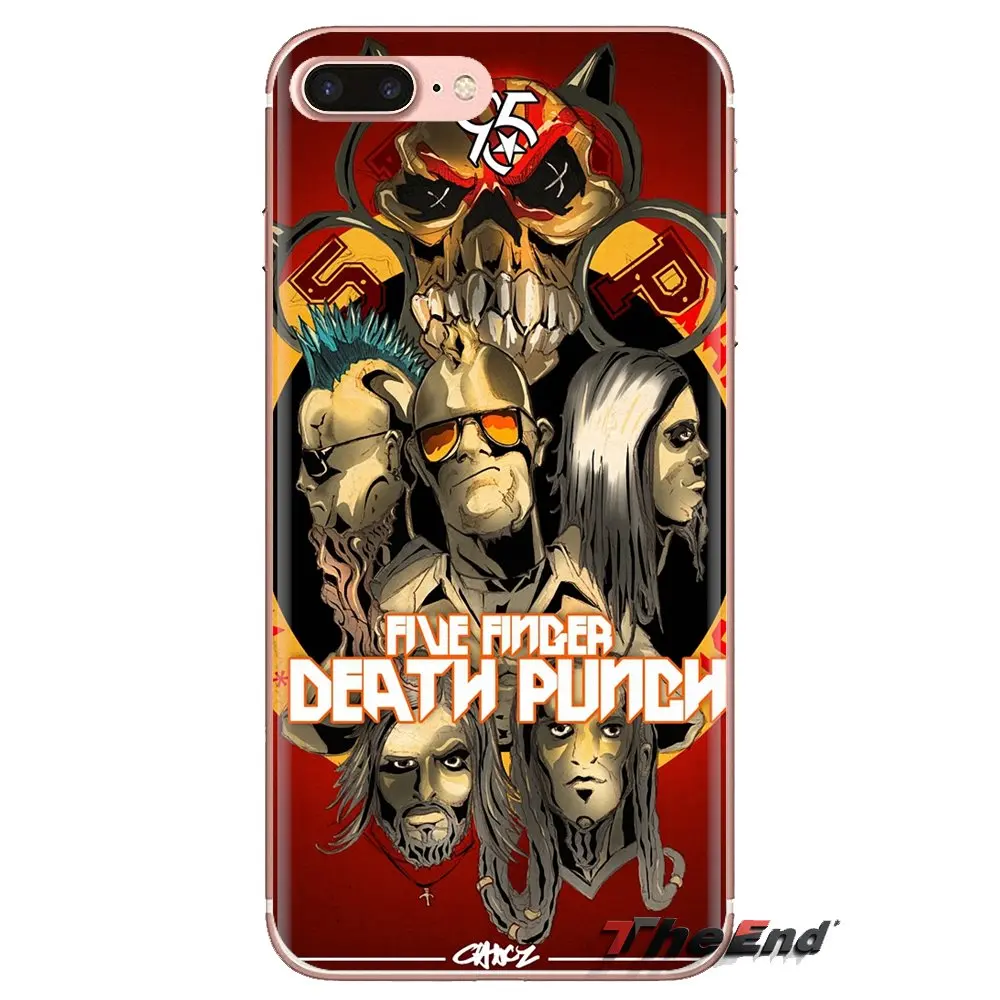 Five finger death punch для htc один U11 U12 X9 M7 M8 A9 M9 M10 E9 Plus Desire 630 530 626 628 816 820 830 прозрачный чехол