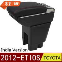 for toyota etiosliva 2012 armrest box free punch hand held car central storage container
