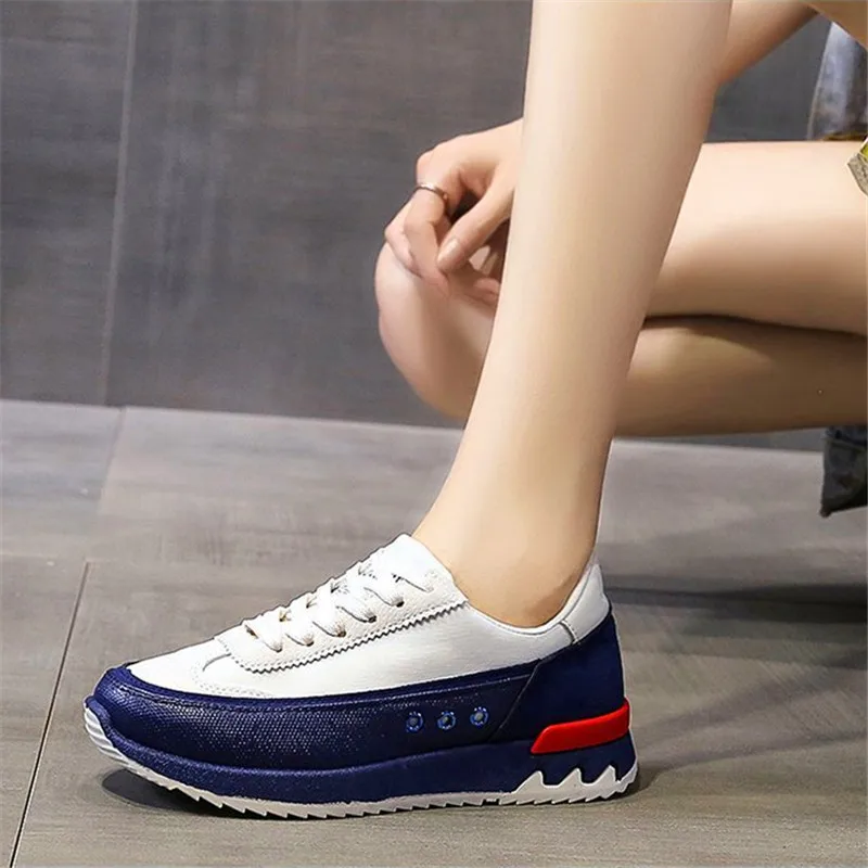 

New spring and autumn breathable thick sole casual high-quality color matching fashion comfortable wear-resistant women's shoes