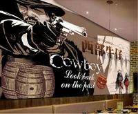 3d wallpaper with custom photo mural western cowboy bar casual restaurant living room home decor 3d photo wallpaper on the wall