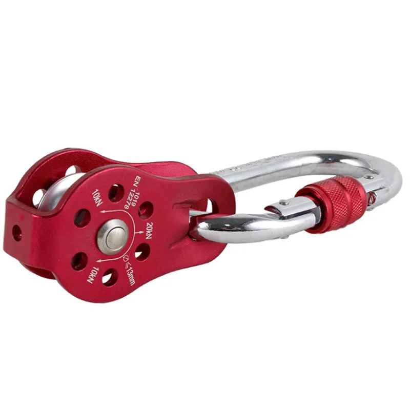 Шкив для скалолазания фиксированная боковая пластина одиночный шкив инструмент