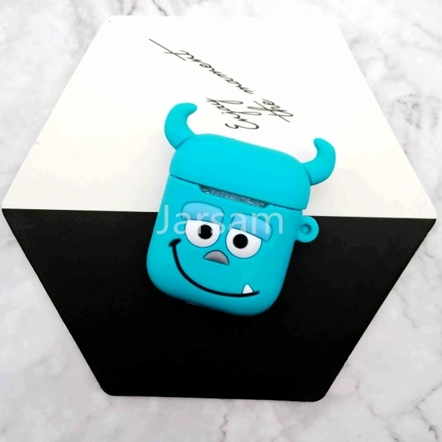 Hairy Для AirPods чехол с милым 3D рисунком из мультфильма чехол для наушников для Apple Airpods 2 мягкий силиконовый защитный чехол - Цвет: Hairy