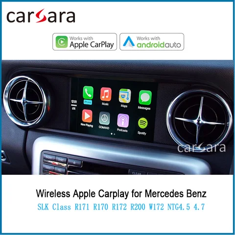 Беспроводной CarPlay Box для B E N Z SLK Class R171 R170 R172 R200 W172 NTG4.5 4,7, поддержка смарт-мультимедийных экранов, автомобильные карты на Android
