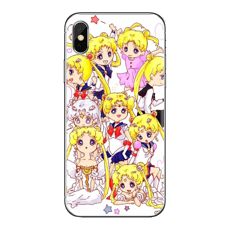 Сейлор Мун Кристалл версия девчачьи силиконовые чехлы для телефонов samsung Galaxy S3 S4