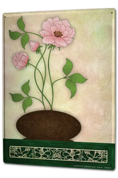 

Tin Sign Flower Shop Painting Abstract Flower Poster Metal Decoration Coffee Shop Bar Bistro Home Living Room Decoration Plaque