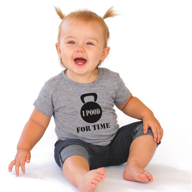 

2019 Модная хлопковая одежда для новорожденных девочек и мальчиков, летняя одежда с коротким рукавом, боди с надписью «I Pood for Time»
