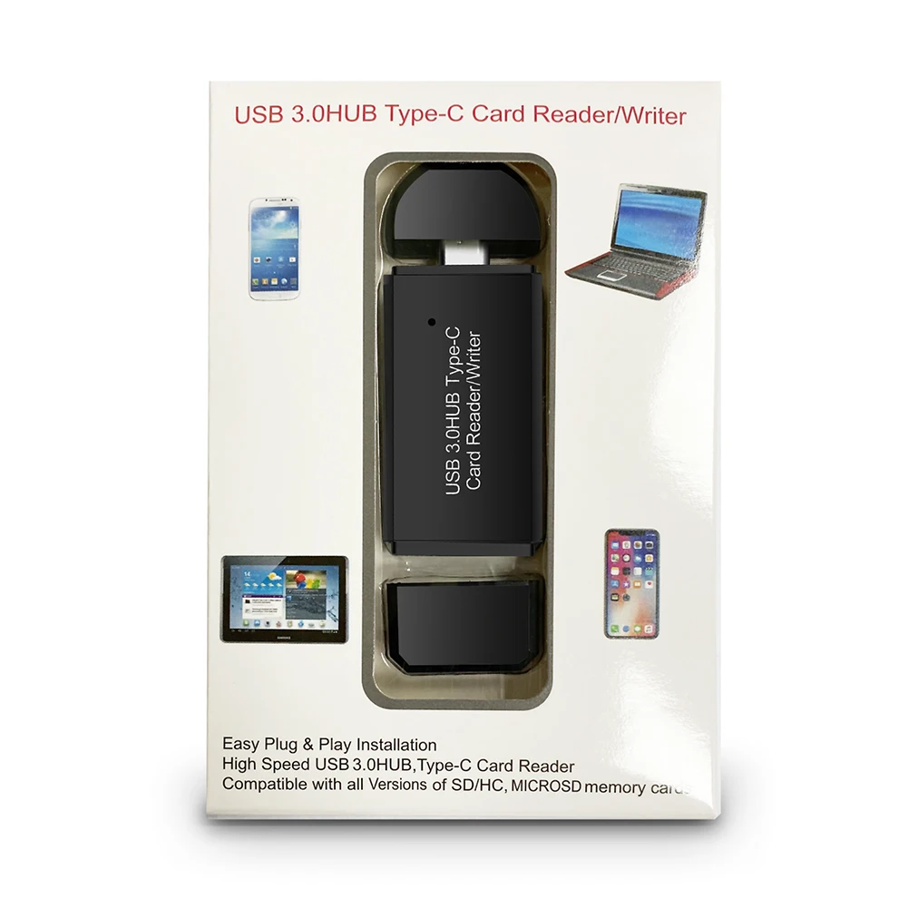 

3 In 1 ABS Shell Memory Card Reader Portable USB Type C to USB 3.0 OTG Adapter for Windows 8, 7, Vista, XP, for MAC 10.4.6