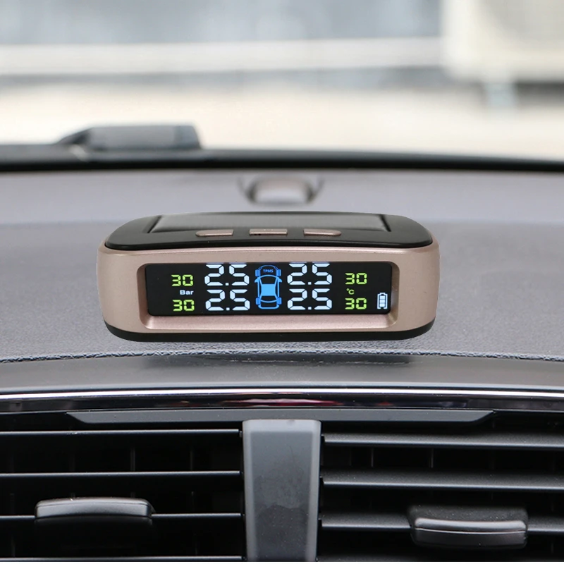 Солнечный TPMS датчик давления в шинах Автомобильный режиме реального времени