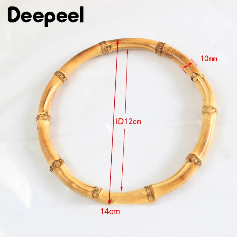 1 шт. Deepeel ID 10/12 см сумка модная ручка деревянная круглая бамбуковая