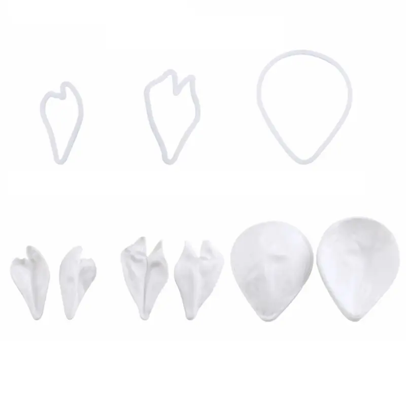 

9pcs/set Peony Petals Veiner Cutter Silicone Fondant Sugarcraft Mold Cake Decor Dropshipping