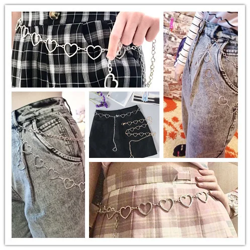 

105cm Waistband Pants Classic Waist Chain Love Heart Hollow Girdle For Women Hip Hop Style Fashion Fine Waist Belts 2020 Trendy
